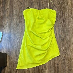 Do+Be Elegant lemongreen Strapless Dress